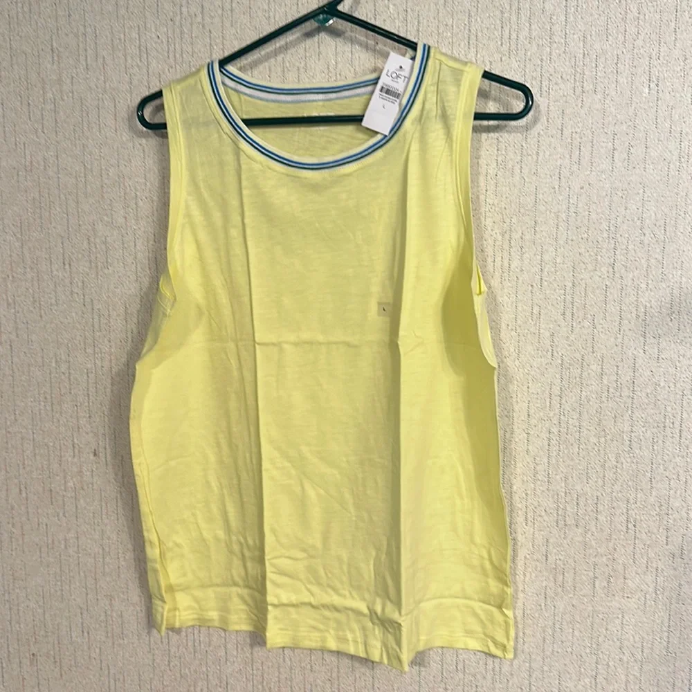 LOFT OUTLET SUNWASHED TANK: YELLOW: NWT: SZ LARGE